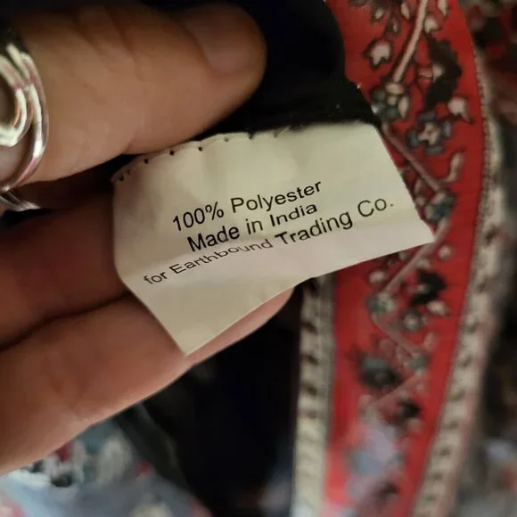 BOHO ASYMETRICAL STRAPLESS TOP FAIRY DRESS SZ L - Picture 4 of 5